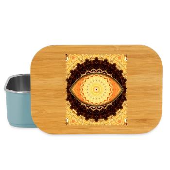 Sun Mandala Fire Gold - Lunch Box - light blue - Front