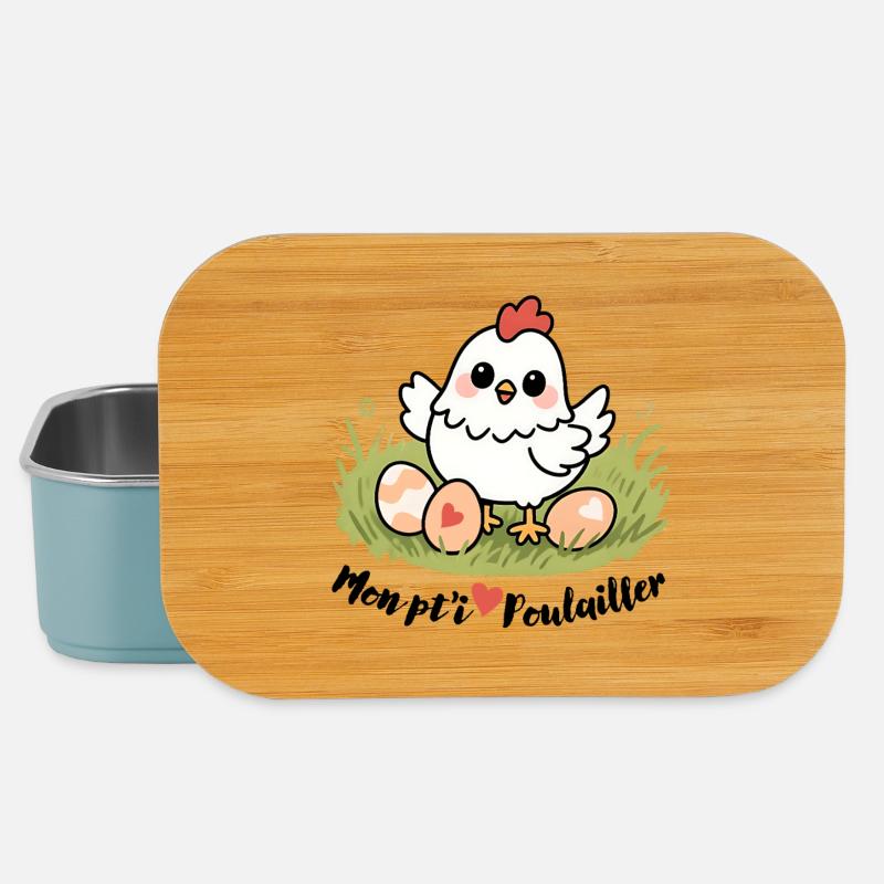 Mon petit poulailler - Boîte à goûter - bleu pâle