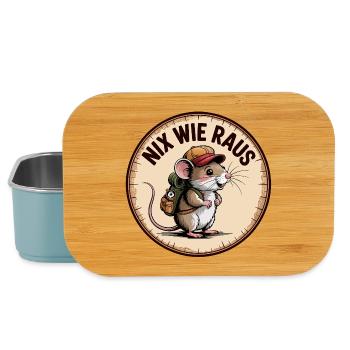 Nix wie raus – Wandermaus - Lunch Box - Hellblau - Vorne