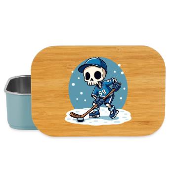 Joueur de hockey sur glace squelette numéro 99 Sports d’hiver - Boîte à goûter - bleu pâle - Devant