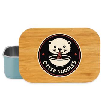 Otter Noodles Emblem – Minimal Streetwear Badge - Lunch Box - Hellblau - Vorne