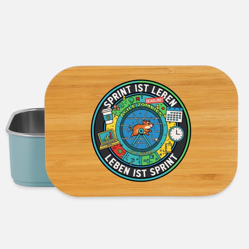 Sprint is life: Agile zombies in the hamster wheel - Lunch Box - light blue