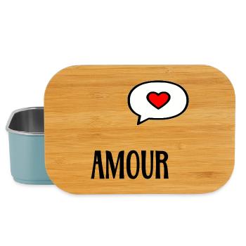 Amour Cœur - Boîte à goûter - bleu pâle - Devant
