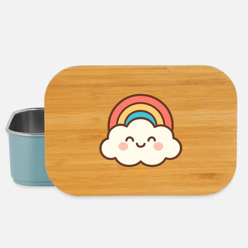 Cloud Smile Rainbow - Lunch Box - light blue