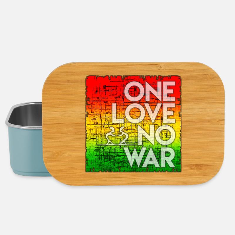 One Love No War Rainbow - Lunch Box - light blue