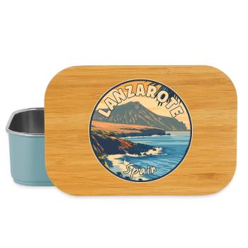 Explore Lanzarote In Spain Vintage Canary Islands - Lunch Box - light blue - Front