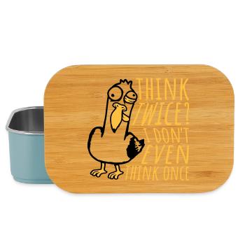 Seagull Crazy Think Twice? I Don't Even Think Once - Lunch Box - light blue - Front