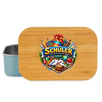 Student Learning World Sticker Design - Lunch Box - light blue - Front