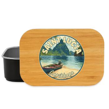 Discover Saint Lucia Caribbean Tropical Paradise - Lunch Box - black - Front