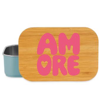 Amore Heart Pink - Lunch Box - light blue - Front