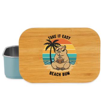 Capybara Beach Bum Take It Easy - Boîte à goûter - bleu pâle - Devant