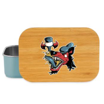 Wolf und fliegendes Bier - Lunch Box - Hellblau - Vorne