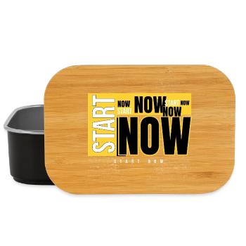 Start Now Bold Typography - Lunch Box - black - Front
