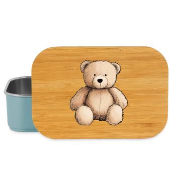 teddy bear, teddy bear, stuffed animal - Lunch Box - light blue - Front
