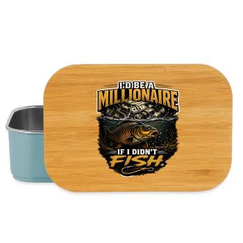 I’d Be A Millionaire If I Didn’t Fish Carp Design - Lunch Box - light blue - Front