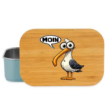 Moin Möwe Comic Miesmuschelartwuermchen  - Lunch Box - Hellblau - Vorne