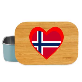 Norge Hjerte – Kjærlighet til Norge - Boîte à goûter - bleu pâle - Devant