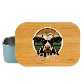 KUHL Retro Kuh Shirt für coole Typen - Lunch Box - Hellblau - Vorne