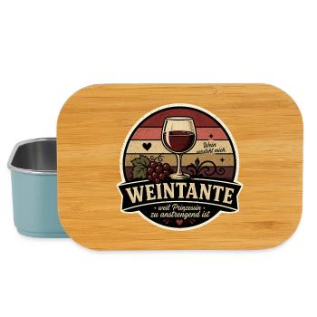 Weintante Retro - Lunch Box - Hellblau - Vorne