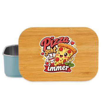Pizza geht immer - Lunch Box - Hellblau - Vorne