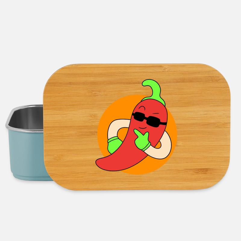 Cool chilli pepper - Lunch Box - light blue