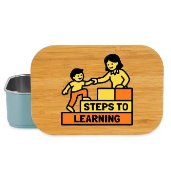 Steps to Learning Schule Logo - Lunch Box - Hellblau - Vorne