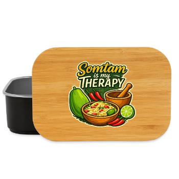 Somtam Is My Therapy – Retro Thailand Street Food - Lunch Box - black - Front