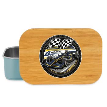 Racing Car Racing Circuit Art - Lunch Box - light blue - Front