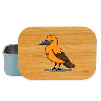 Oiseau orange - Boîte à goûter - bleu pâle - Devant