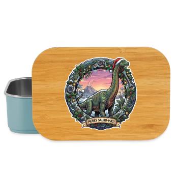 Brachiosaurus Christmas - Lunch Box - light blue - Front