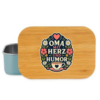 Oma mit Herz und Humor - Lunch Box - Hellblau - Vorne