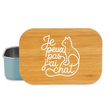 Je peux pas, j'ai chat - Boîte à goûter - bleu pâle - Devant