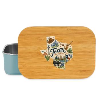 Texas Lone Star State Vintage-Reiseaufkleber - Lunch Box - Hellblau - Vorne
