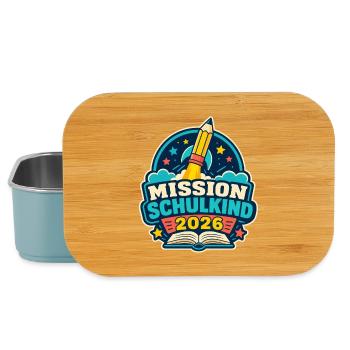 Mission Schulkind 2026 – Einschulung Abenteuer - Lunch Box - Hellblau - Vorne