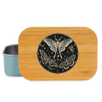Cosmic butterflies in a mandala - Lunch Box - light blue - Front