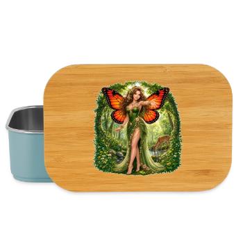 Green Fairy - Guardian of the Forest - Lunch Box - light blue - Front