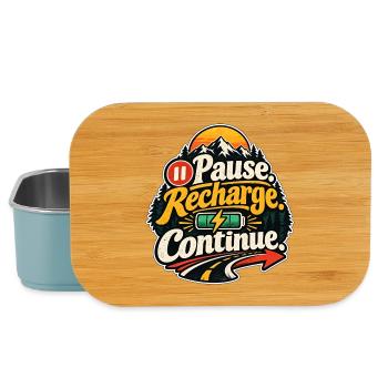 Pause Recharge Continue - Lunch Box - Hellblau - Vorne