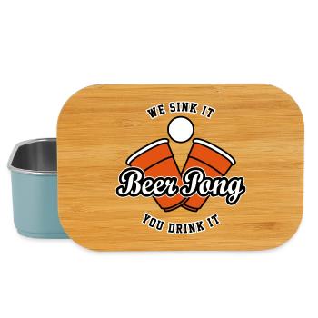 Beer Pong Logo IV - Lunch Box - Hellblau - Vorne