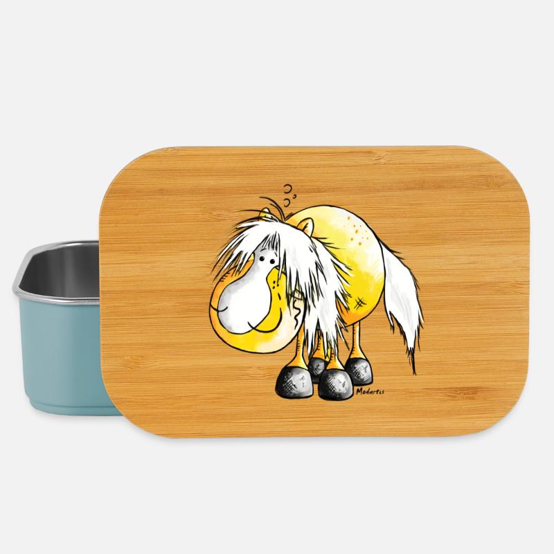 Haflinger - Pferd - Cartoon - Lunch Box - Hellblau