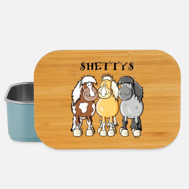 Shetlandpony Trio - Lunch Box - Hellblau