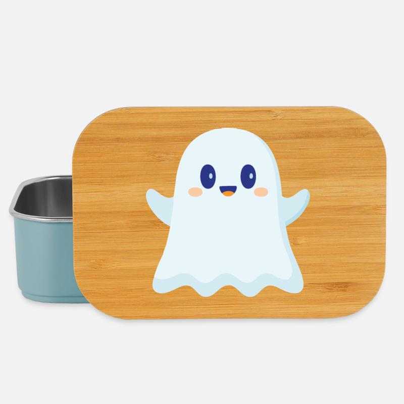 cute ghost - Lunch Box - light blue