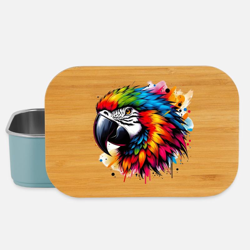 Papagei - Lunch Box - Hellblau