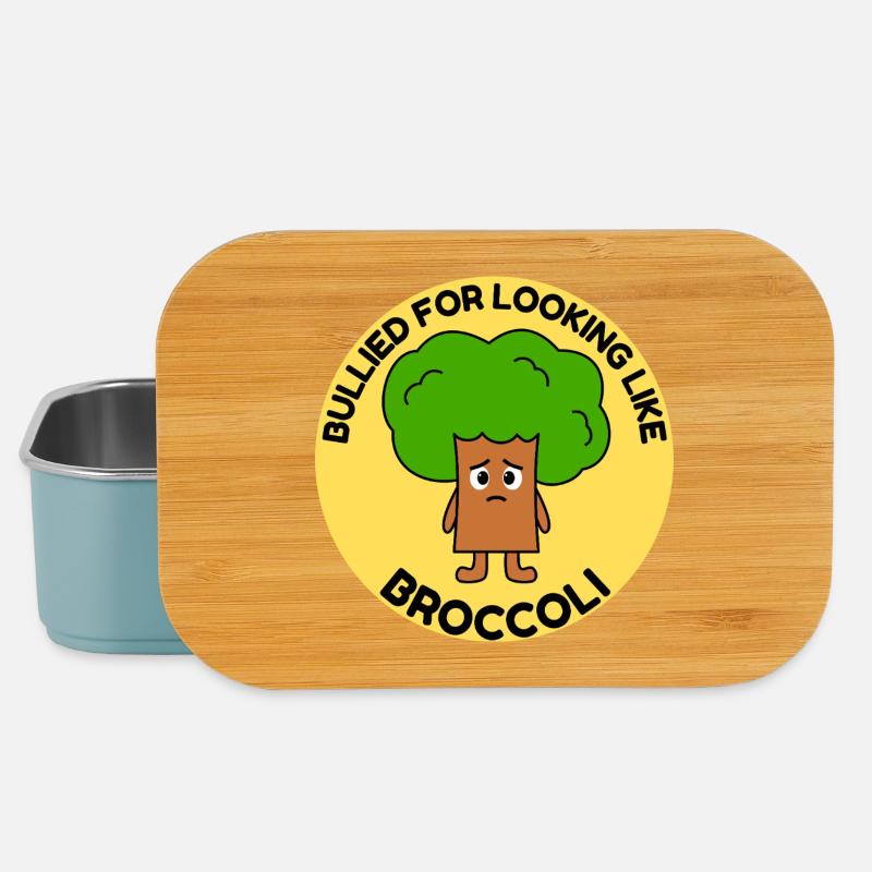 Funny Broccoli Comic Bullying Tree Bullying - Lunch Box - light blue