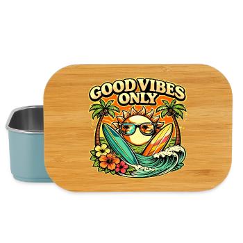 Surf Sonnenuntergang Palmen Strand Design - Lunch Box - Hellblau - Vorne