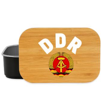 Retro DDR Fußball Shirt, Ostalgie Fan Design - Lunch Box - Schwarz - Vorne