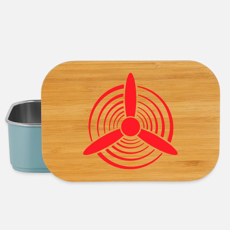 Red Propeller - Lunch Box - light blue