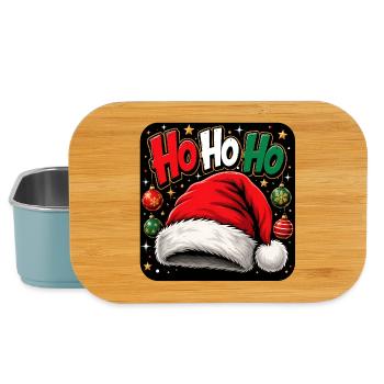 HoHoHo Santa Style - Lunch Box - light blue - Front