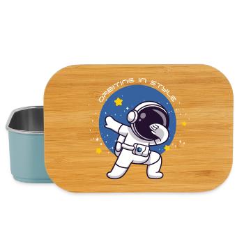 Orbiting In Style Astronaut Dabbing Geschenk - Lunch Box - Hellblau - Vorne