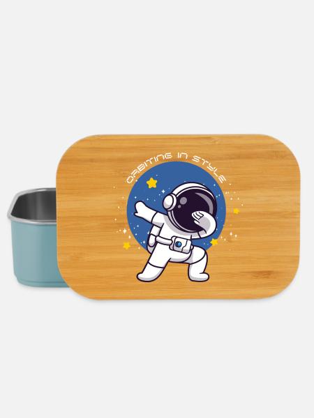 Orbiting In Style Astronaut Dabbing Geschenk - Lunch Box - Hellblau