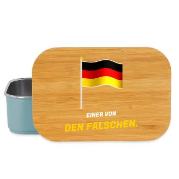 Einer von den Falschen - Fahne Schwarz Rot Gold - Lunch Box - Hellblau - Vorne